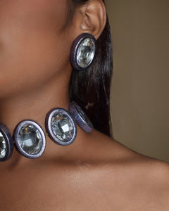 HALO CHOKER - METALLIC LAVENDER