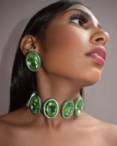 HALO CHOKER - METALLIC GREEN