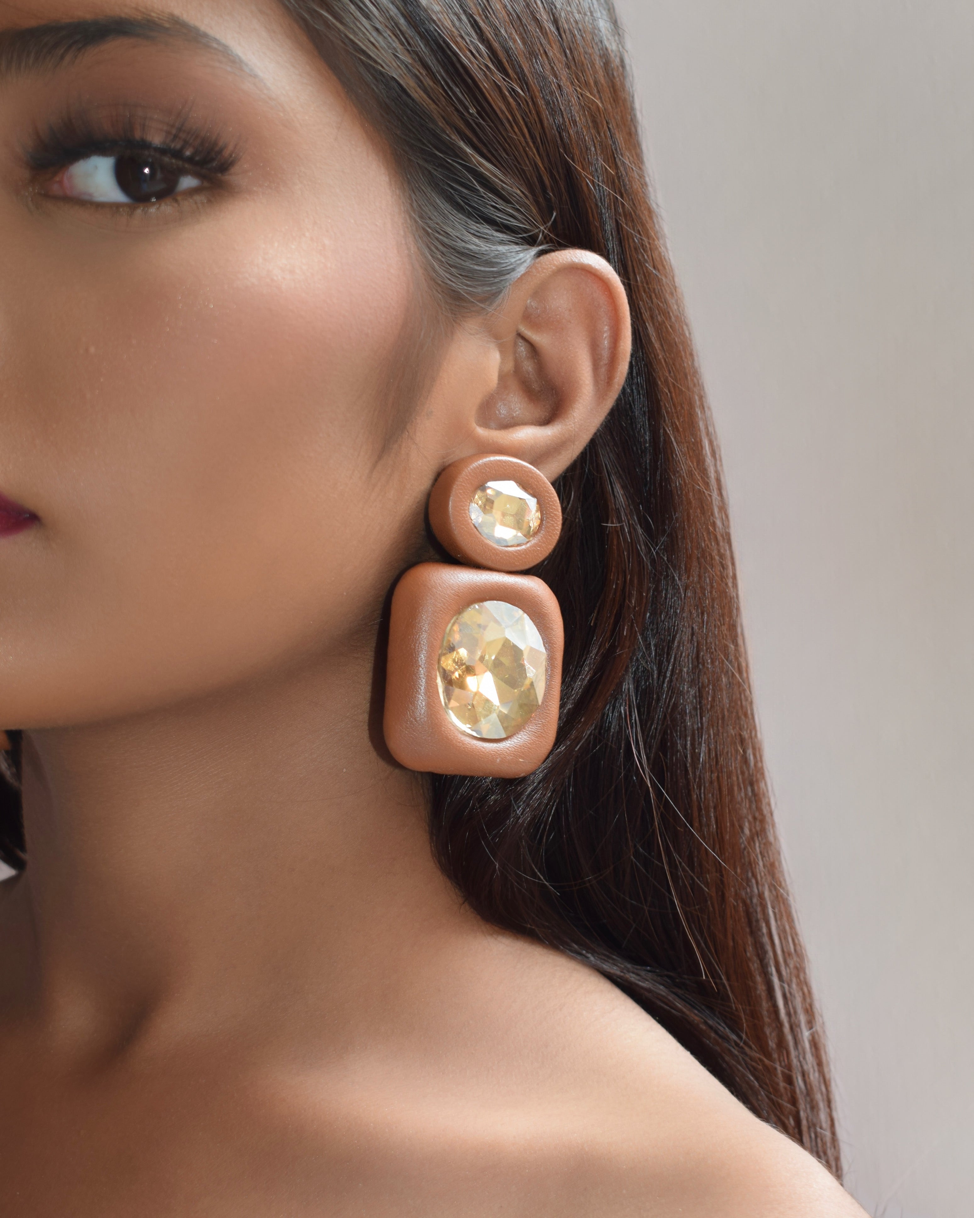 PADDY EARRINGS - TAN