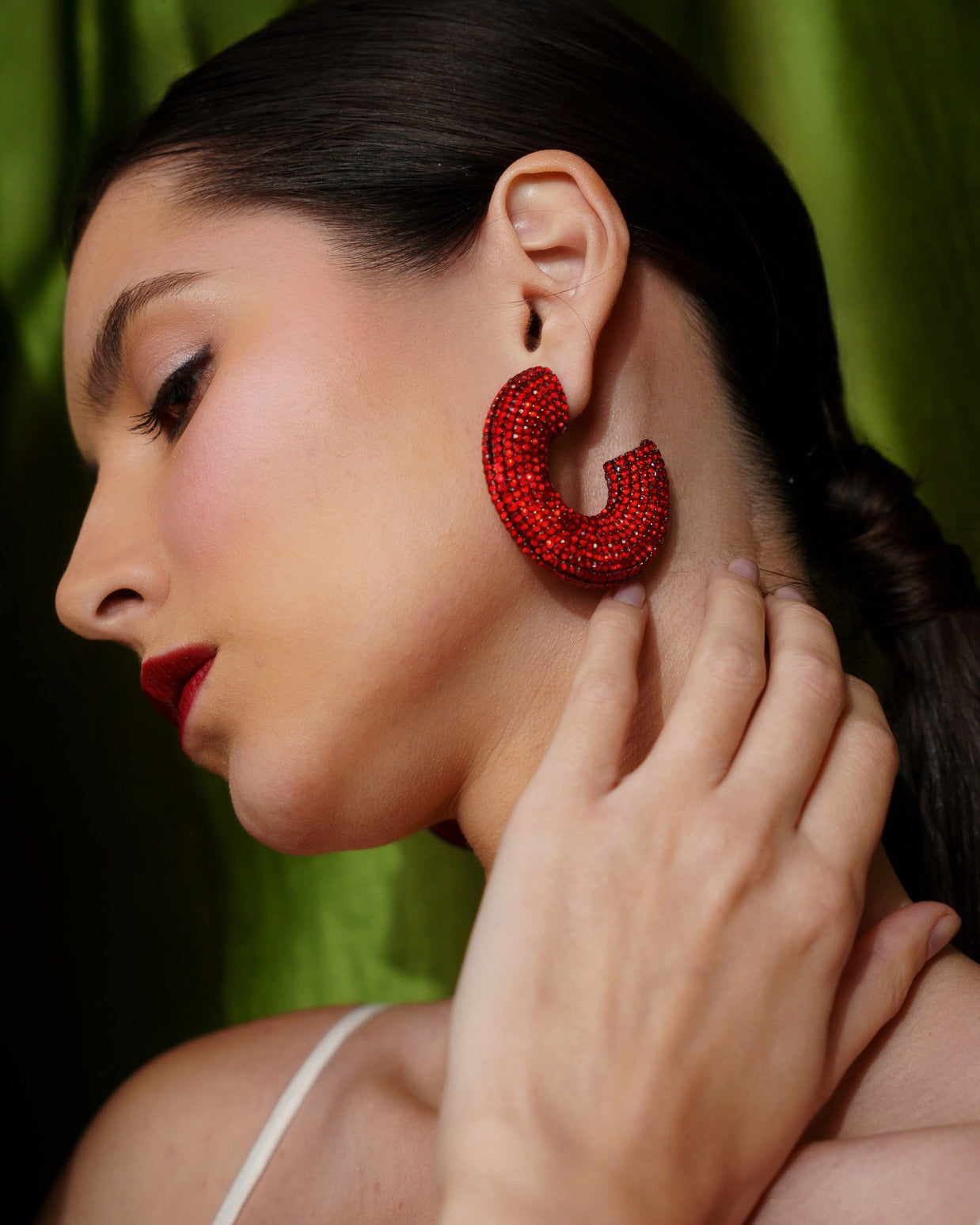 FLAT EEL HOOPS IN RED