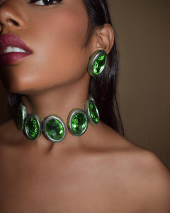 HALO CHOKER - METALLIC GREEN
