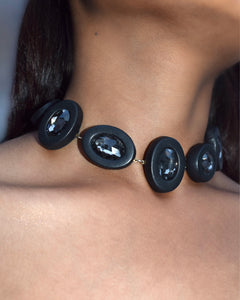 OVALINE NECKLACE - BLACK