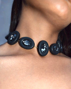 OVALINE NECKLACE - BLACK