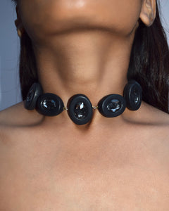 OVALINE NECKLACE - BLACK