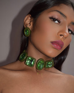 AURORA CHOKER - OLIVE GREEN