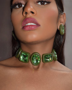 AURORA CHOKER - OLIVE GREEN
