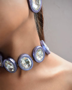 HALO CHOKER - METALLIC LAVENDER