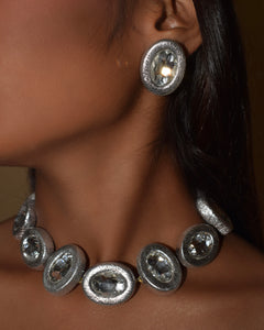 OVALINE STUDS - SILVER