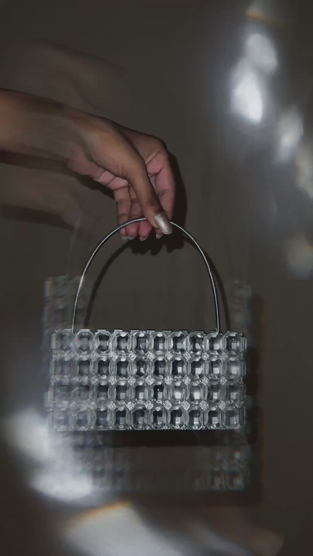 THE GLASS BAG (attached drawstring pouch)